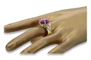 Vintage Handwerk Ring Amethyst 14 Karat Gelbgold vrc029y